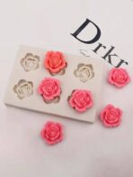 ⁦قالب سيليكون ثلاثي الابعاد بشكل وردة 6 فتحات مناسب لصنع شموع معطرة وصابون يدوي MA93⁩ - الصورة ⁦4⁩