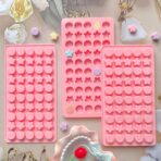 ⁦قالب سيليكون لصنع بخور مستكة وزينة الكعك 50 تجويف شكل دائرة نجمة سمايل MA93⁩ - الصورة ⁦7⁩