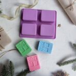 ⁦قالب سيليكون لصناعة الصابون نقشة شجرة 4 تجويفات⁩ - الصورة ⁦4⁩