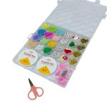 طقم لعبة اكسسوارات خرز وصنع الاساور للبنات مع 2 لفة خيط و مقص