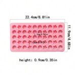 ⁦قالب سيليكون لصنع بخور مستكة وزينة الكعك 50 تجويف شكل دائرة نجمة سمايل MA93⁩ - الصورة ⁦3⁩