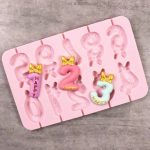 قالب سيلكون بشكل ارقام لزينة الكيكة Happy لزينة الشمع والكيك MA93