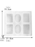 ⁦قالب صابون سيلكون مع زخرفة 6 فجوات لصنع الصابون والمنظفات MA93⁩ - الصورة ⁦4⁩