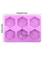 ⁦قالب سيلكون تصميم عسل ونحل 6 فراغات لصنع مكعبات الصابون MA93⁩ - الصورة ⁦5⁩