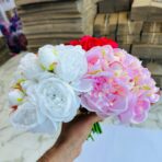 ⁦مجموعة باقة ورد صناعي مشكل 14 وردة للهدايا والمناسبات 3 الوان⁩ - الصورة ⁦3⁩