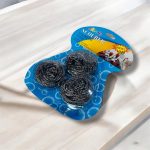 ليفة ستانستيل ليموني مضادة للصدأ لتنظيف الاواني والصحون في المطبخ 3 قطع