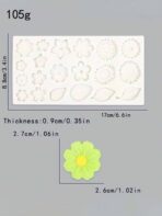 ⁦قالب سيلكون تصميم ازهار واوراق شجر متعدد الاستعمالات MA93⁩ - الصورة ⁦5⁩