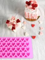 ⁦قالب سيليكون شكل قلب صغير و كبير 28 كبير ، 28 صغير لصنع الحلويات و بخور مستكه MA93⁩ - الصورة ⁦6⁩