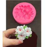 قالب سيليكون تصميم زهرة قطعه لصنع ديكور الحلويات والزينة والكيكات MA93