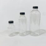 علب فارغة بلاستيك غطاء اسود شيشة متعددة الاستعمالات عبوة - ربع / نصف / لتر للمناسبات والافراح