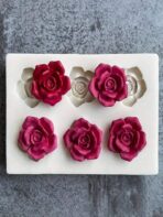 ⁦قالب سيليكون ثلاثي الابعاد بشكل وردة 6 فتحات مناسب لصنع شموع معطرة وصابون يدوي MA93⁩ - الصورة ⁦5⁩