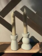 ⁦قالب شمع هندسي نصف دائرة حامل لشمع لصنع ديكور المنزل WFHM77⁩ - الصورة ⁦2⁩