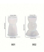 ⁦قالب شمع هندسي نصف دائرة حامل لشمع لصنع ديكور المنزل WFHM77⁩ - الصورة ⁦3⁩