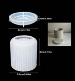 ⁦قالب سيلكون علي شكل برميل مخططة وبدون خطوط WFHM77⁩ - الصورة ⁦5⁩