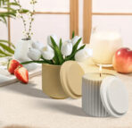 قالب سيلكون علي شكل برميل مخططة وبدون خطوط WFHM77