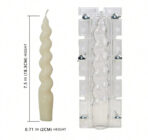 ⁦قالب شمع من الاكريليك مموجة مخططة لديكور منزل وهديا ومناسبات WFHM77⁩ - الصورة ⁦3⁩