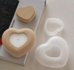 ⁦قالب سيلكون شكل قلب لصب الجبس WFHM77⁩ - الصورة ⁦2⁩