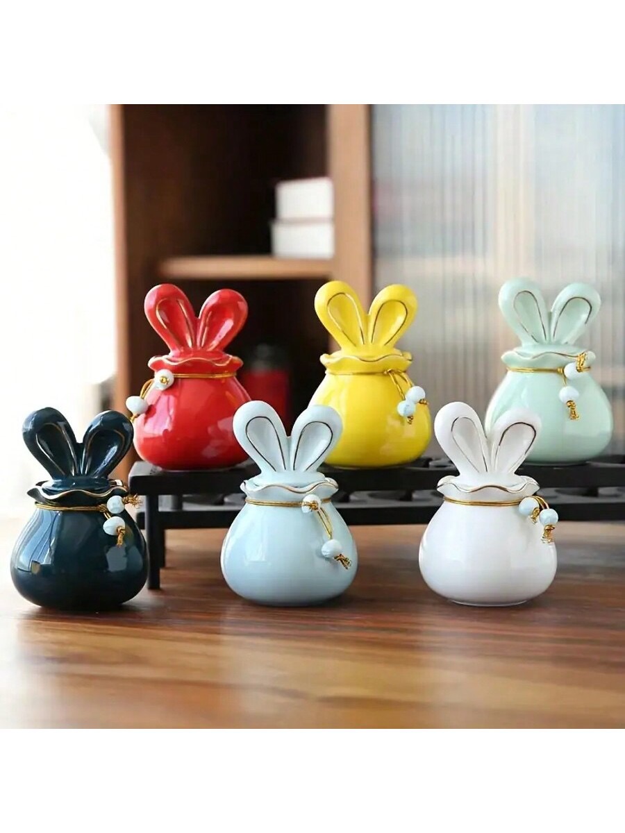 IMG_3110 قالب سيلكون شكل جرة بأذن أرنب لصب الجبس WFHM77 - الصورة 1