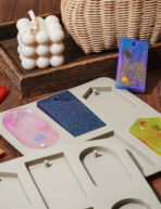 ⁦قالب سيلكون ب6 تقسيمات مشكلة لاستخدام الفواحات العطرية WFHM77⁩ - الصورة ⁦2⁩