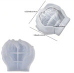 ⁦قالب سيلكون بشكل يد لصب الجبس ديكور منزلي WFHM77⁩ - الصورة ⁦3⁩