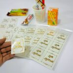 ⁦24 ستيكر لاصق توزيعات عيد الفطر و الأضحى باللون الذهبي اللامع خلوط⁩ - الصورة ⁦7⁩