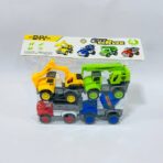 ⁦مجموعة العاب سيارات 4 شاحنات للأطفال ،طانطا وعجانة و2 رافعة⁩ - الصورة ⁦6⁩