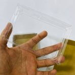 ⁦علبة مستطيلة كرتون و غطاء بلاستيك للاستعمال الغذائي شفاف مقاس 15*10 سم⁩ - الصورة ⁦6⁩