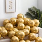 25 بالون ذهبي كروم فاخر للمناسبات والديكور