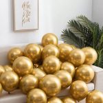 25 بالون ذهبي كروم فاخر للمناسبات والديكور