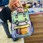 ⁦12 شنطة توزيعات عيديات للأطفال في المناسبات نايلو على شكل حقيبة نايلو⁩ - الصورة ⁦2⁩