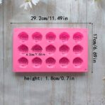 ⁦قالب سيليكون على شكل زهرة جوري 15 تجويف لصنع قطع الصابون والشموع والحرف اليدوية MA93⁩ - الصورة ⁦3⁩