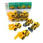 مجموعة ألعاب كواشيك وحفار 4 سيارات ، لعبة كاشيك صغير بلاستيك