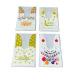 دستة اكياس ارنوب توزيعات مع عبارات تهنئة العيد ، خلوط للأطفال مقاس متوسط