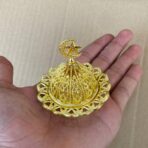 ⁦قاعدة بخارة ذهبية حديد مزخرفة مع نجمة وهلال للـ بخارات وديكور المنزل⁩ - الصورة ⁦4⁩