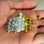 كيس خرز مغلق لامع دائري مقاس 8 ملم لصنع الاكسسوارات والاعمال الحرفية - 50 قرام