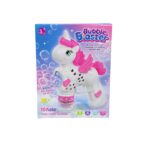 لعبة بنات مسدس فقاعات يونيكورن الكتروني بالبطاريات 10 فتحات من عمر 3 سنوات