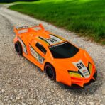 لعبة سيارة لامبرغيني دفع للأطفال ، لون برتقالي مميز ، بدون بطاريات
