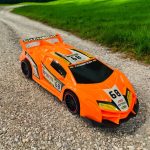 لعبة سيارة لامبرغيني دفع للأطفال ، لون برتقالي مميز ، بدون بطاريات