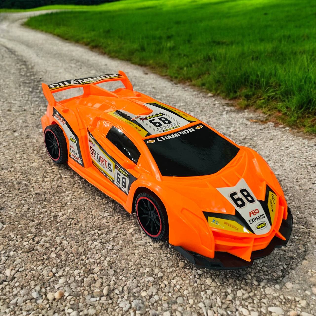 photo_4_2025-03-25_21-57-27 لعبة سيارة لامبرغيني دفع للأطفال ، لون برتقالي مميز ، بدون بطاريات - الصورة 1