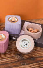 2*1 قالب سيلكون مبخرة + علبة بشكلين مربع ودائري ،جبس واعمال الديكور WFHM77