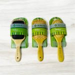 مشط مقبض خشبي لتصفيف الشعر من حلا ، خشبي كامل / اسود بلاستيك /  اسنان حديد