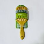 ⁦مشط مقبض خشبي لتصفيف الشعر من حلا ، خشبي كامل / اسود بلاستيك /  اسنان حديد⁩ - الصورة ⁦5⁩