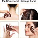 ⁦مشط تدليك الخشبي لتحفيز الدورة الدموية ، فروة الرأس وعضلات الجسم⁩ - الصورة ⁦6⁩