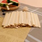 ⁦دستة اعواد خشبية جيلاطي ايس كريم 50 قطعه ، مناسب حتى للأعمال الفنية⁩ - الصورة ⁦3⁩