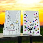 دستة اكياس توزيعات عيد الاضحى 50 كيس، رسومات نعجه شكل ارنوب ربطة