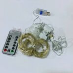 ⁦سرب ستارة اضاءة اصفر مع جهاز تحكم لزينة ديكور المنزل و رمضان⁩ - الصورة ⁦2⁩