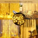 سرب ستارة اضاءة اصفر مع جهاز تحكم لزينة ديكور المنزل و رمضان