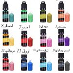 صبغة الشمع السائلة  12 لون عالية التركيز لشمع الصويا والنخيل وجل والبرافين وشمع النحلي 10 مل WFHM77