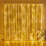 ⁦سرب ستارة اضاءة اصفر مع جهاز تحكم لزينة ديكور المنزل و رمضان⁩ - الصورة ⁦4⁩