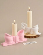 قالب سيلكون حامل شموع بشكل فيونكة WFHM77